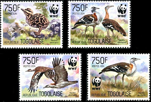 Того, 2014, WWF, Птицы, 4 марки